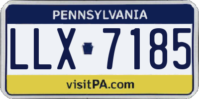 PA license plate LLX7185