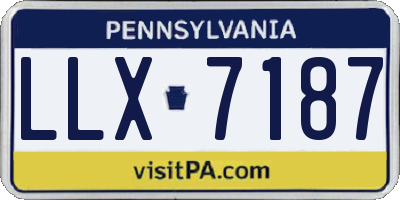 PA license plate LLX7187
