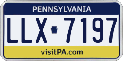 PA license plate LLX7197