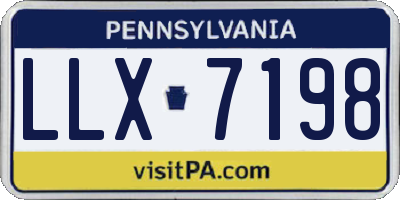 PA license plate LLX7198