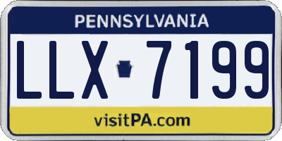 PA license plate LLX7199