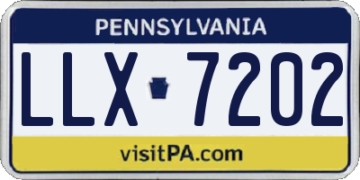 PA license plate LLX7202