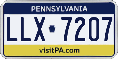 PA license plate LLX7207