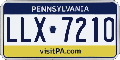 PA license plate LLX7210