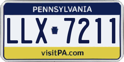 PA license plate LLX7211