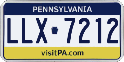 PA license plate LLX7212