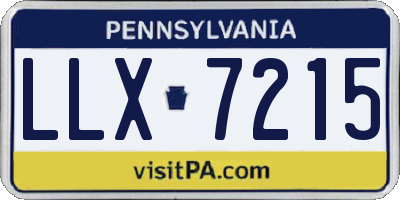 PA license plate LLX7215