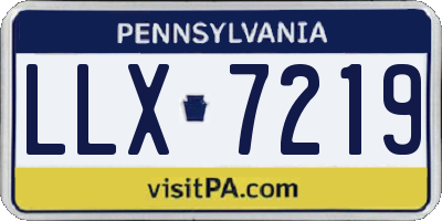PA license plate LLX7219