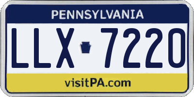 PA license plate LLX7220