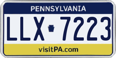 PA license plate LLX7223