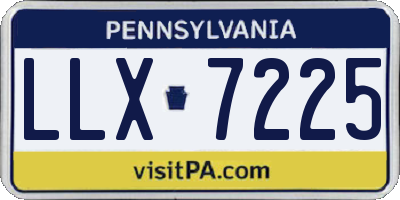 PA license plate LLX7225