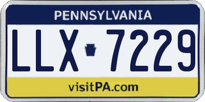 PA license plate LLX7229