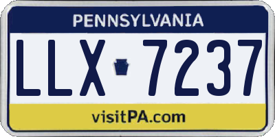PA license plate LLX7237
