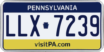 PA license plate LLX7239