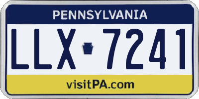 PA license plate LLX7241