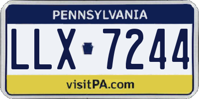 PA license plate LLX7244