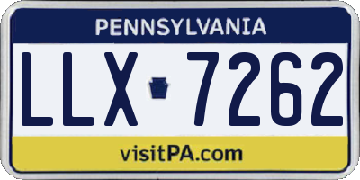 PA license plate LLX7262