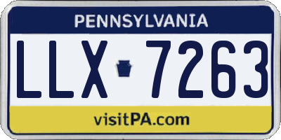 PA license plate LLX7263