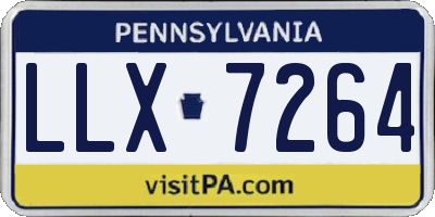 PA license plate LLX7264