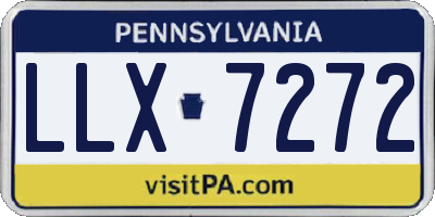 PA license plate LLX7272