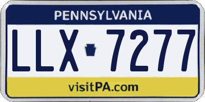 PA license plate LLX7277