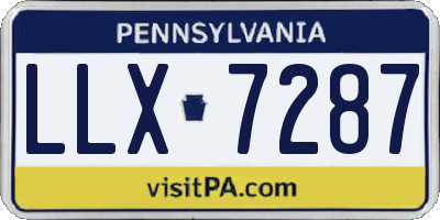 PA license plate LLX7287