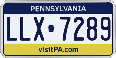 PA license plate LLX7289