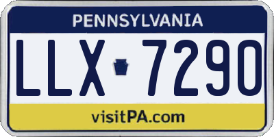 PA license plate LLX7290