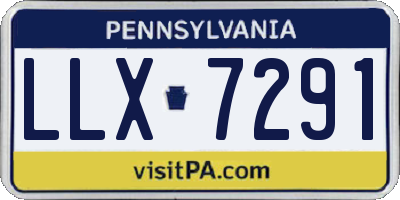 PA license plate LLX7291