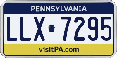 PA license plate LLX7295