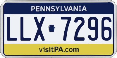 PA license plate LLX7296