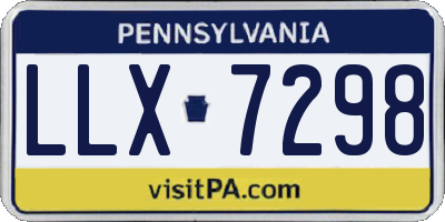 PA license plate LLX7298