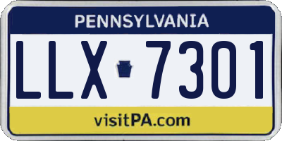 PA license plate LLX7301
