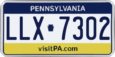 PA license plate LLX7302