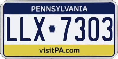 PA license plate LLX7303
