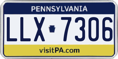 PA license plate LLX7306