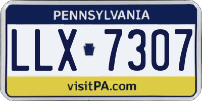 PA license plate LLX7307
