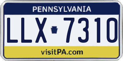 PA license plate LLX7310