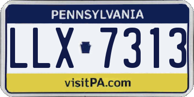 PA license plate LLX7313