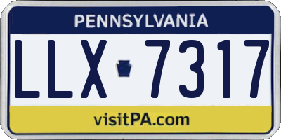 PA license plate LLX7317