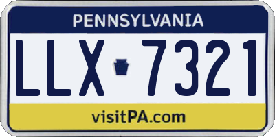 PA license plate LLX7321