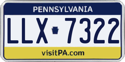 PA license plate LLX7322