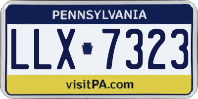 PA license plate LLX7323