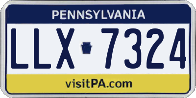 PA license plate LLX7324