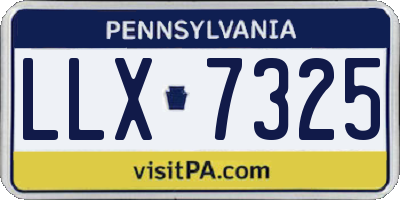 PA license plate LLX7325