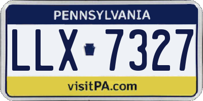 PA license plate LLX7327