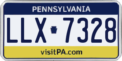 PA license plate LLX7328