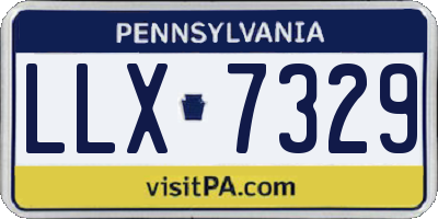 PA license plate LLX7329