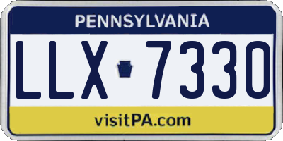 PA license plate LLX7330