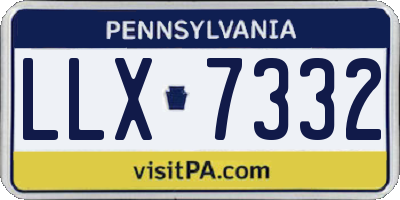 PA license plate LLX7332